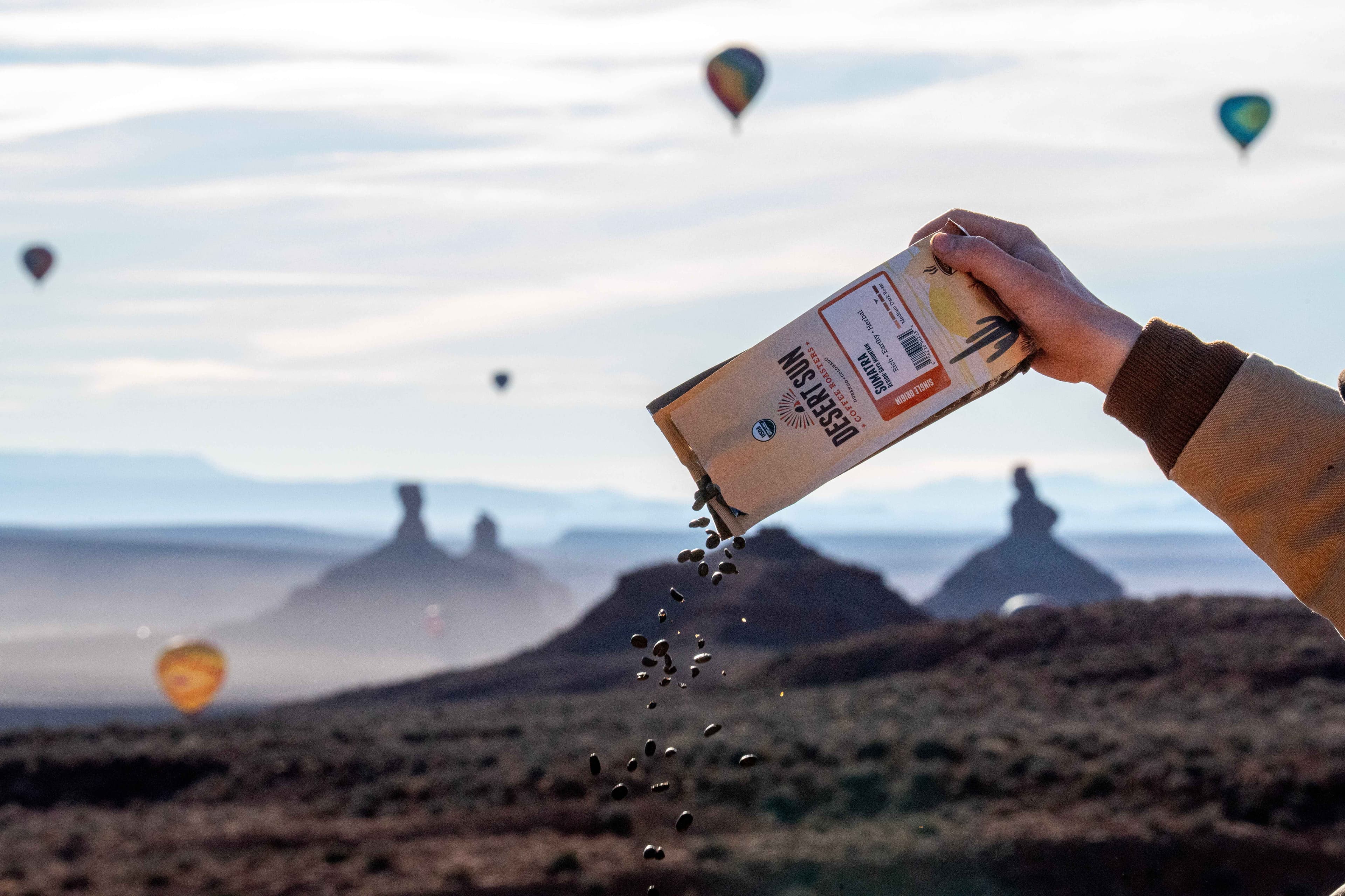 Desert Sun Coffee brand photography