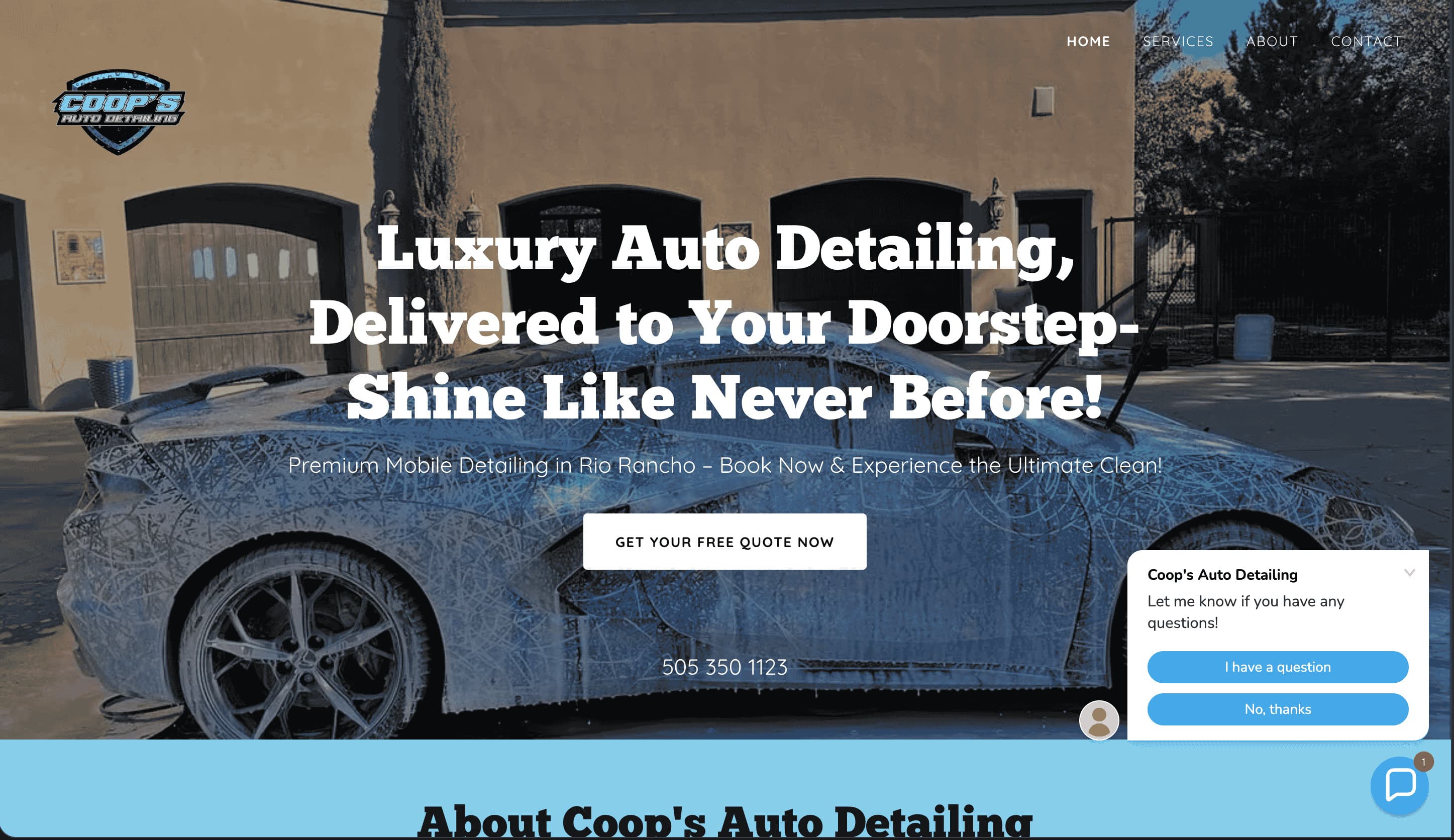 Coop's Auto Detailing brand and website
