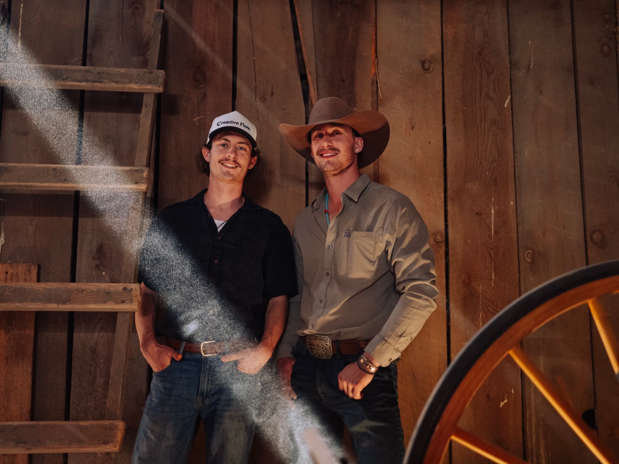 Kahlil and Wes — the two founders of Creative Flow Studio — at the ranch
